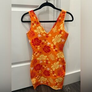 Floral Orange Dress